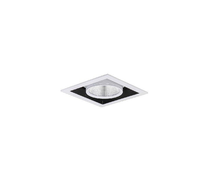 چراغ LED مولتی دانلایت اوربیتال تک خانه توکار ۳۴ وات با نور آفتابی ، به قطر ۱۲.۵ سانتی متر با ماژول ViVo و رفلکتور M – سفید ، مازی نور *