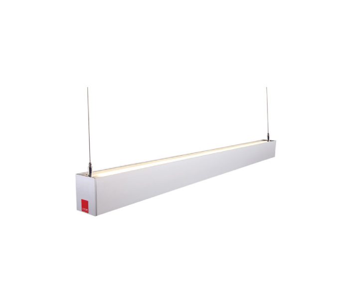 چراغ خطی روکار/آویز پارکولایت+ ۴۰ وات LED ،عرض ۶cm با نور مهتابی،بدنه سفید تولید نور