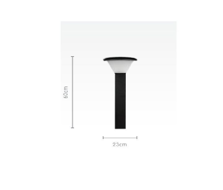 چراغ چمنی LED مدل تابش ماژول دار ۱۲ وات با ارتفاع ۶۰ سانتی متر نور آفتابی شب تاب