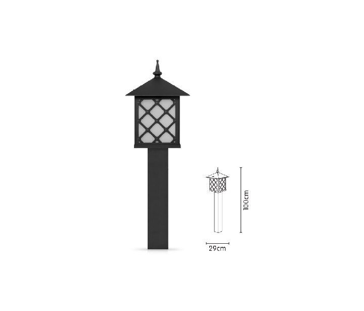 چراغ چمنی کارن ۲ با ارتفاع ۱۰۰ سانتی متر شب تاب