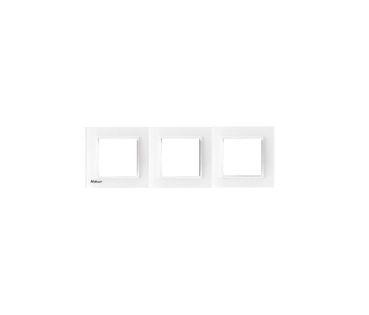 قاب کریستال،طرح شیشه سه خانه سفید (۱۰۳) مهسان(۱۰۰ تایی)