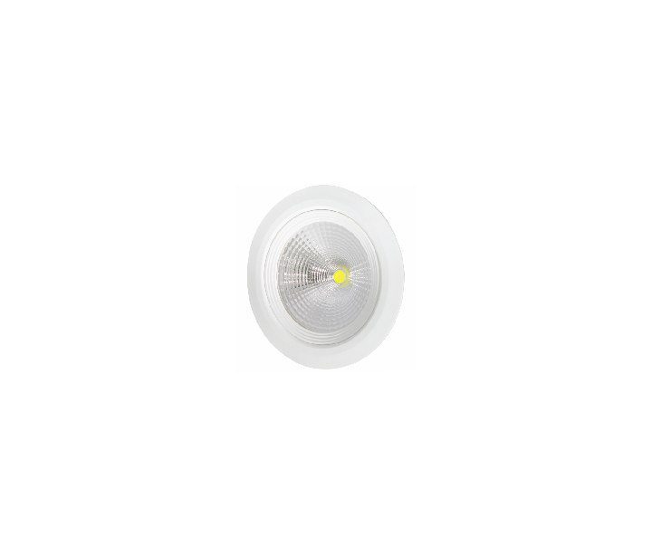 چراغ دانلایت توکار COB با توان ۱۱ وات برش ۱۰cm نور مهتابی بدنه سفید فاین الکتریک