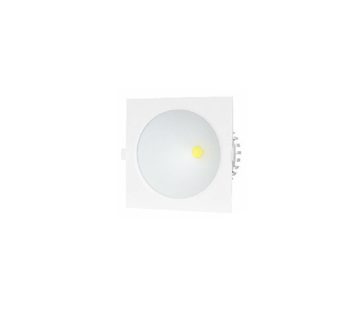 چراغ دانلایت توکار COB مربع با توان ۳۰ وات برش ۱۷.۵cm نور آفتابی بدنه سفید فاین الکتریک