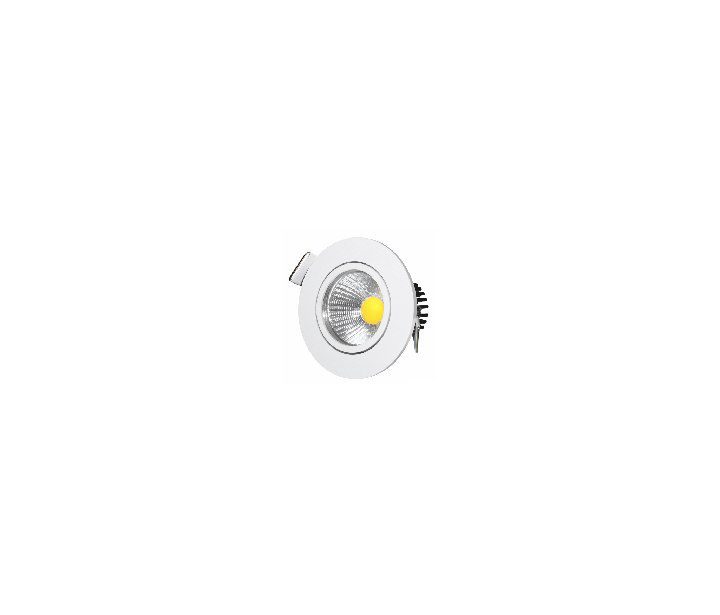 چراغ دانلایت توکار COB با توان ۳ وات برش ۴.۵cm نور مهتابی بدنه سفید فاین الکتریک