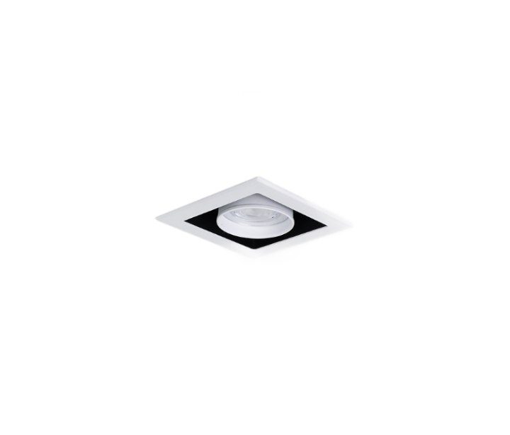 چراغ LED مولتی دانلایت آدنا تک خانه توکار ۳۰ وات به قطر ۹ سانتی متر و رفلکتور M با نور آفتابی بدنه سفید مازی نور